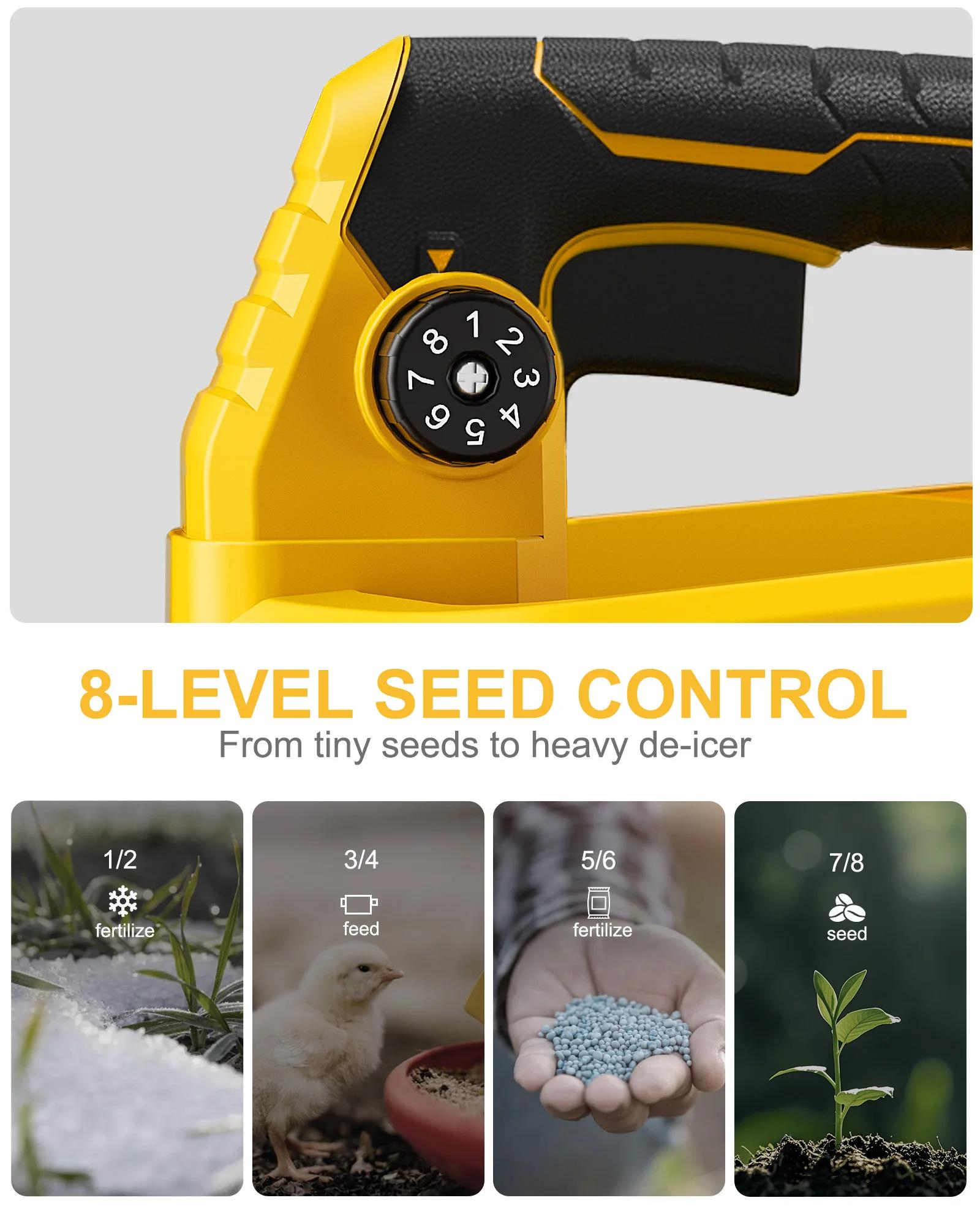 Épandeur portatif sans fil Compatible avec la batterie Dewalt 18V 20V, épandeur électrique d'engrais