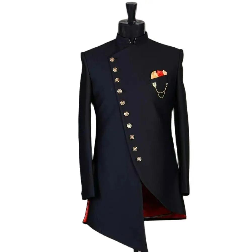 Costume Africain à Simple Boutonnage pour Homme, Veste à Revers, Blazer Personnalisé Solide, Coupe C