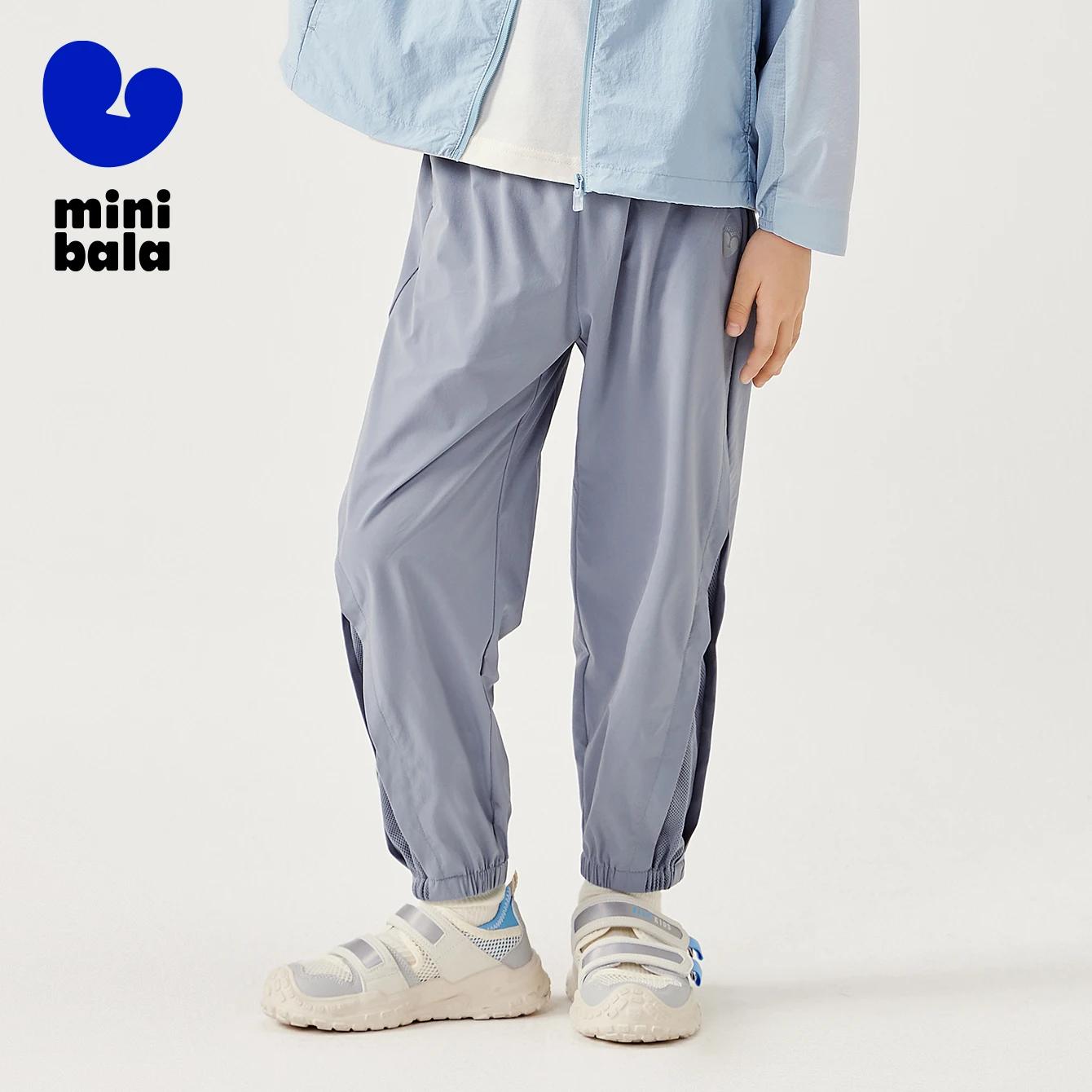 Mini Bala Pantalons d'été en maille pour garçons et filles, pantalons d'école à haute élasticité pou