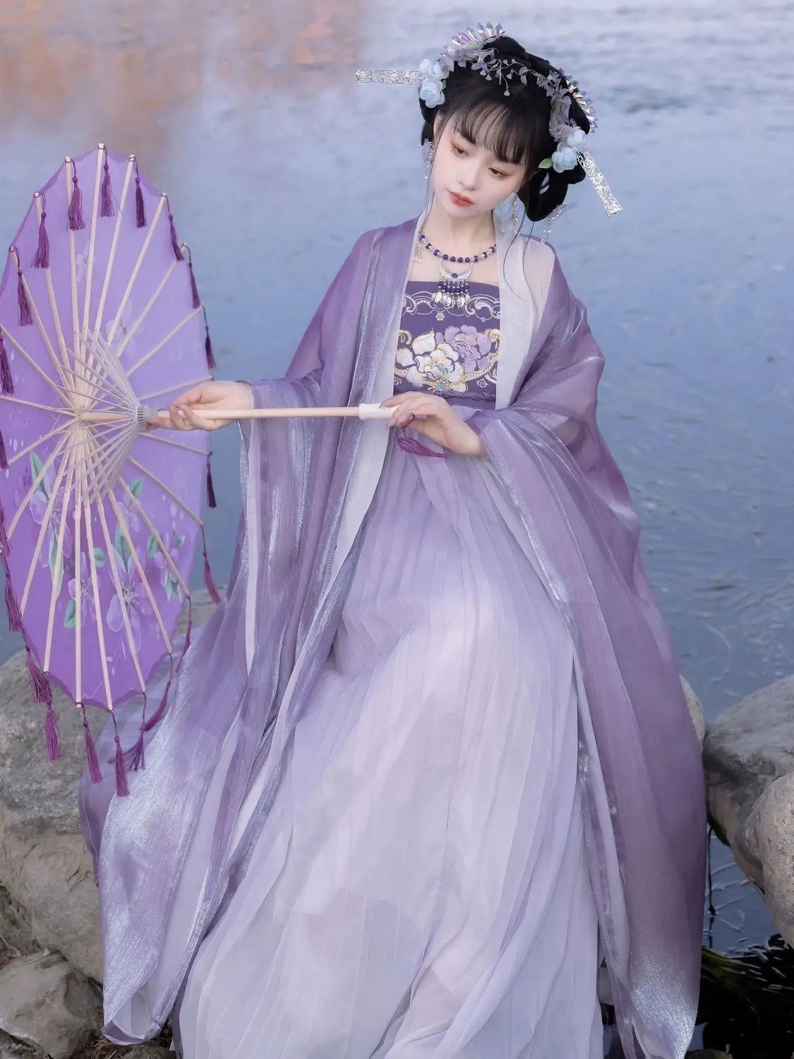 Parapluie en dentelle pour spectacle de danse chinoise, parapluie classique Hanfu en papier à l'huil