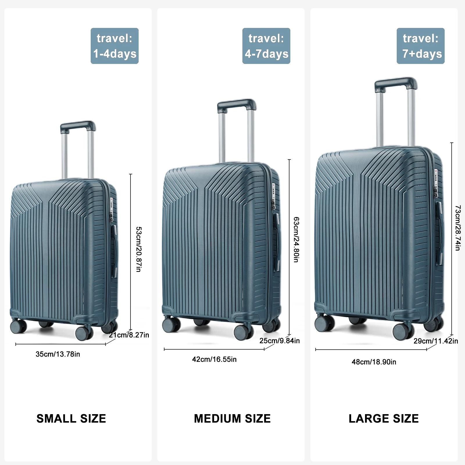Valise de voyage 2024 nouvelle grande capacité bagages roulants Durable TSA valise cabine à main 20/