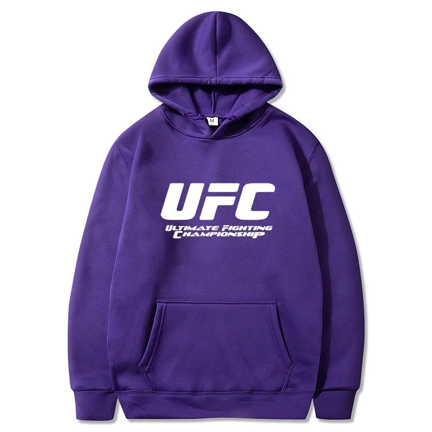 Nouveau Sweat à Capuche Homme UFC 2026 – Imprimé Polaire Décontracté Sport Automne Hiver