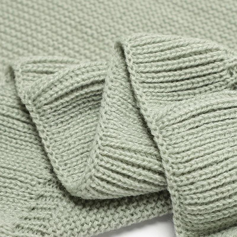 Couvertures tricotées pour bébé garçon, literie de berceau, couette à carreaux pour filles, 90x70cm,