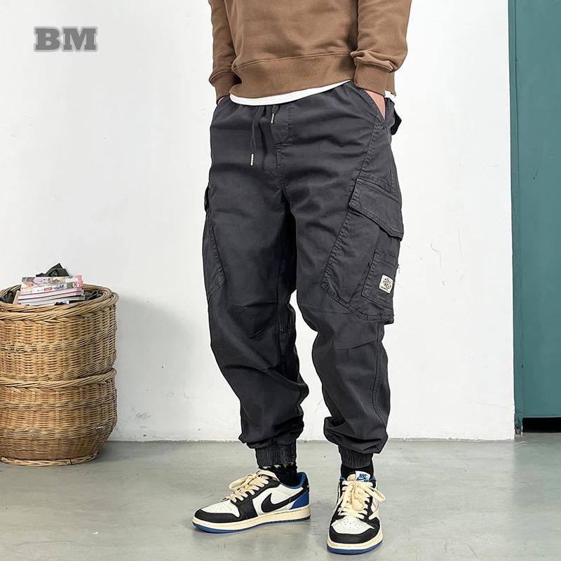 Pantalon Cargo Multi-Poches Vintage Américain pour Homme, Streetwear d'Extérieur, Jogging, Vêtements