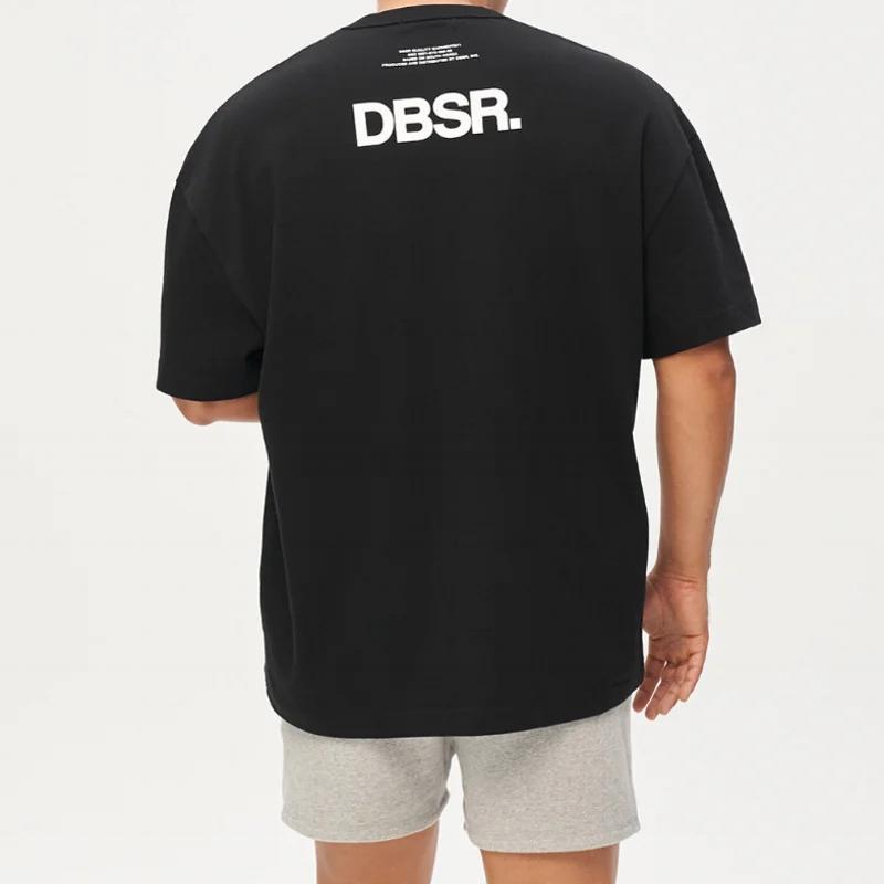 Combinaison de fitness pour homme avec physique musculaire, T-shirt à manches courtes, respirant et 