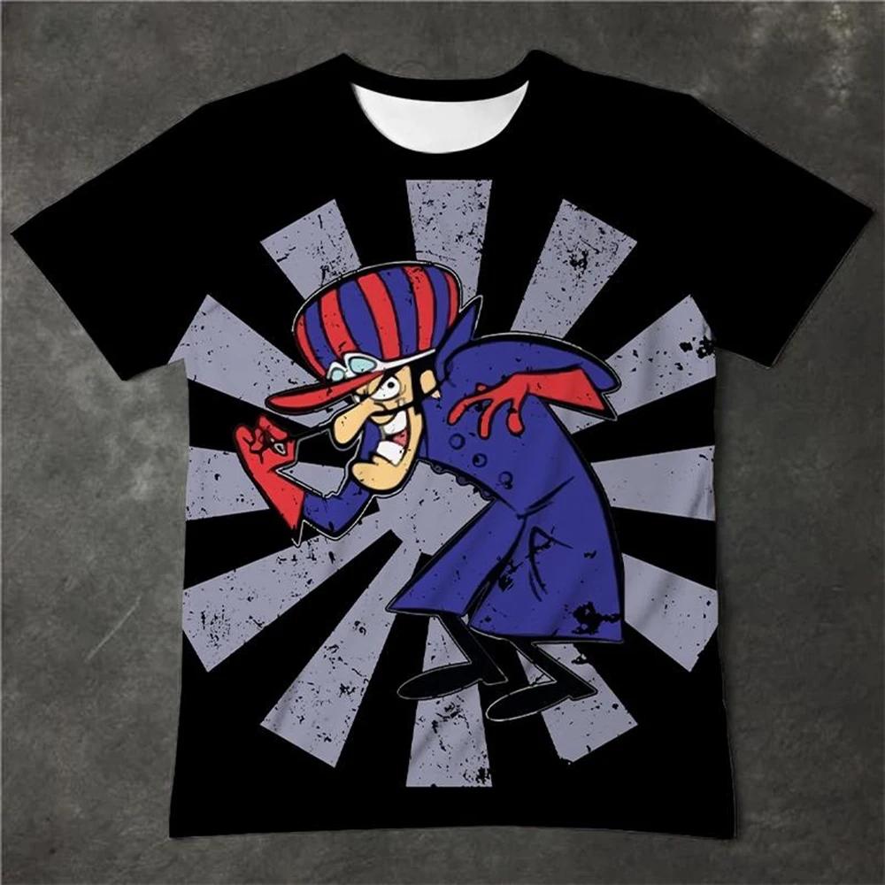 T-shirt à manches courtes avec motif amusant de dessin animé mignon, impression 3D, décontracté et c