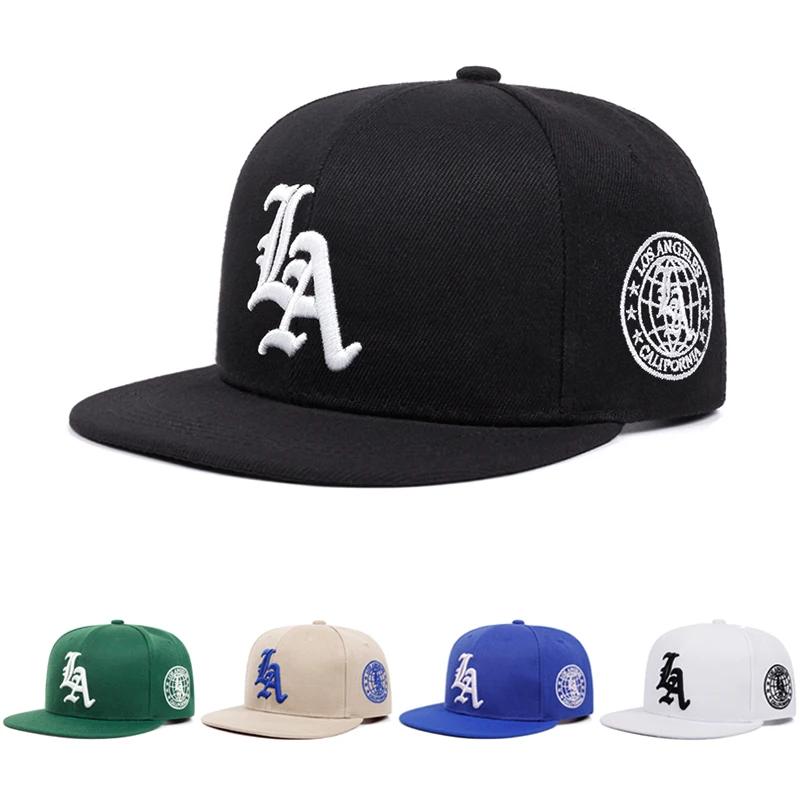 Chapeau de Baseball Simple en coton brodé avec lettres de la terre de Los Ange pour femmes et hommes