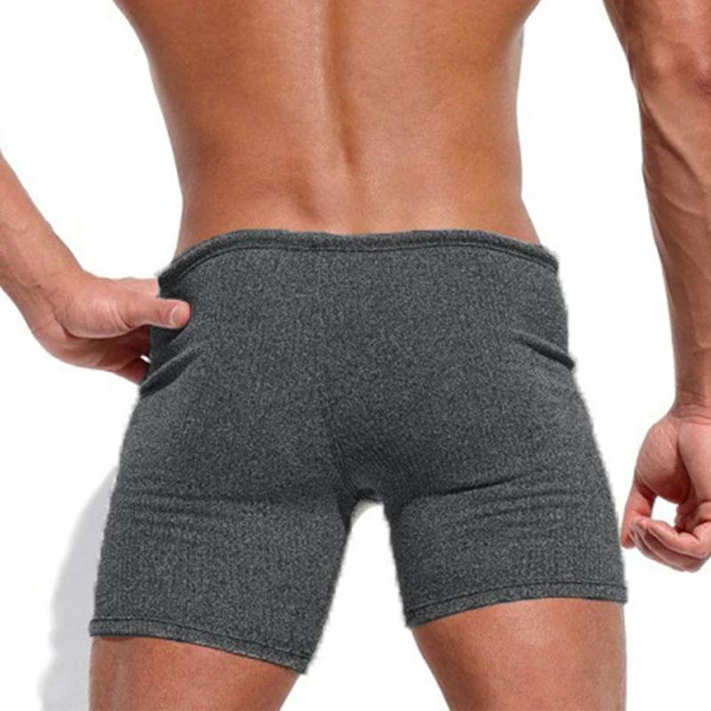 Short d'été pour hommes, décontracté, respirant, avec cordon de serrage, couleur unie, maillots de b