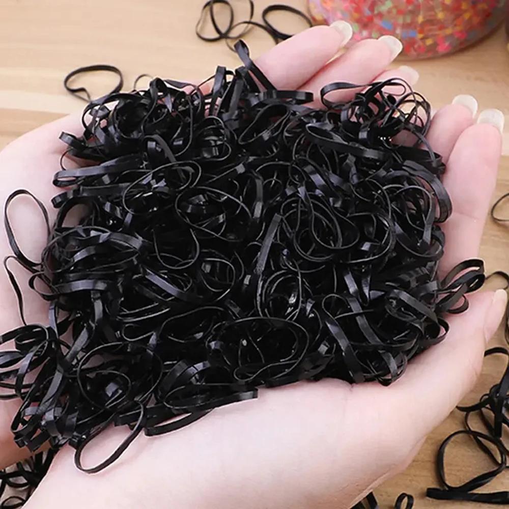 1000/2000 pièces couleur enfants élastique jetable noir Transparent haute élasticité aucun dommage a