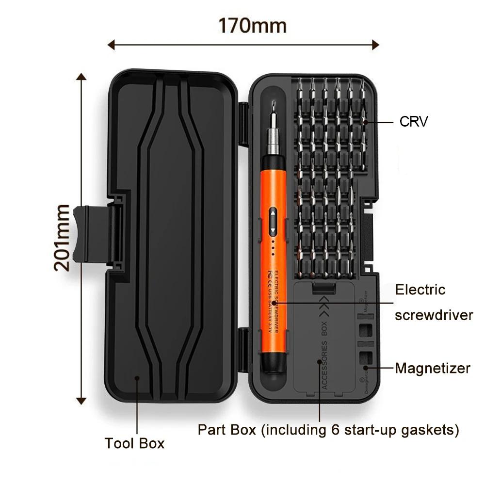 Jeu de tournevis électriques, Kit d'outils électriques de précision, Mini petits embouts sans fil re