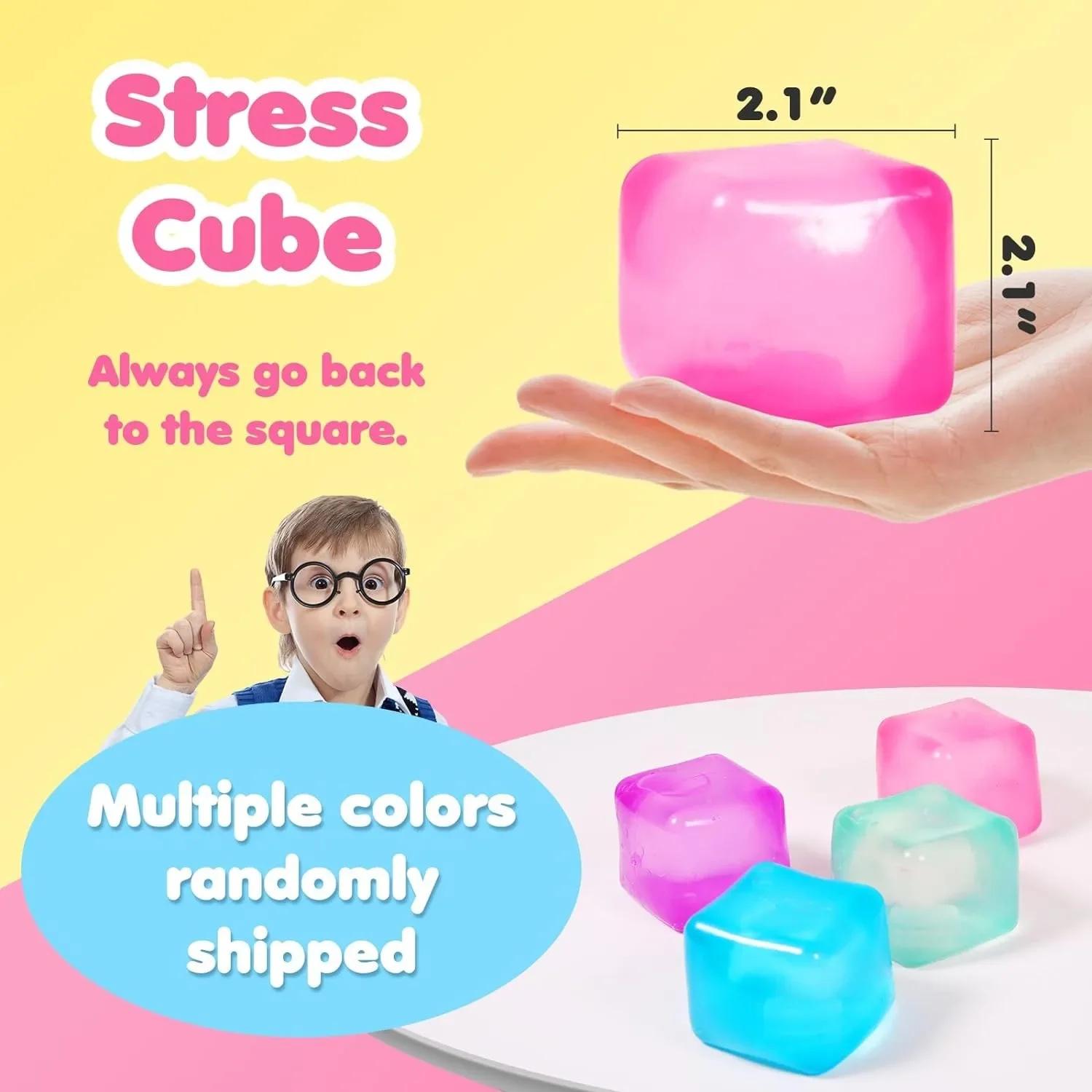 Cube de glace en Gel haute densité, jouet carré de décompression, balle anti-Stress Squishy, jouets 