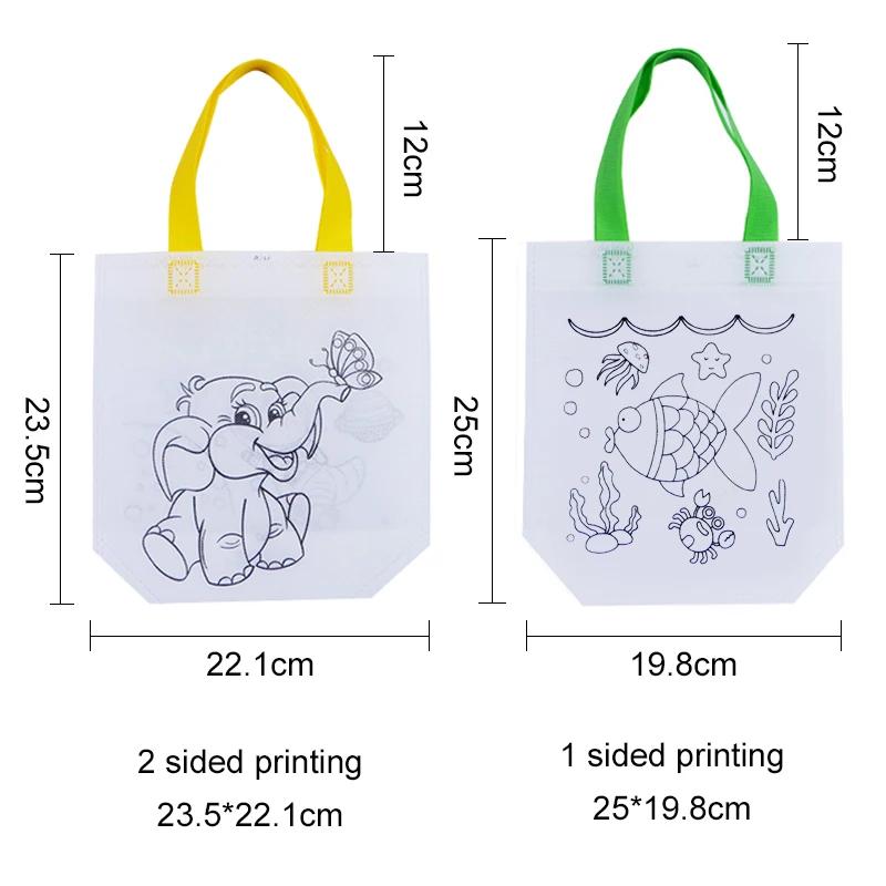 Sacs Graffiti avec Marqueur de Coloriage, Peinture, Non Tissé, Cadeaux pour Enfants, Arts, Artisanat