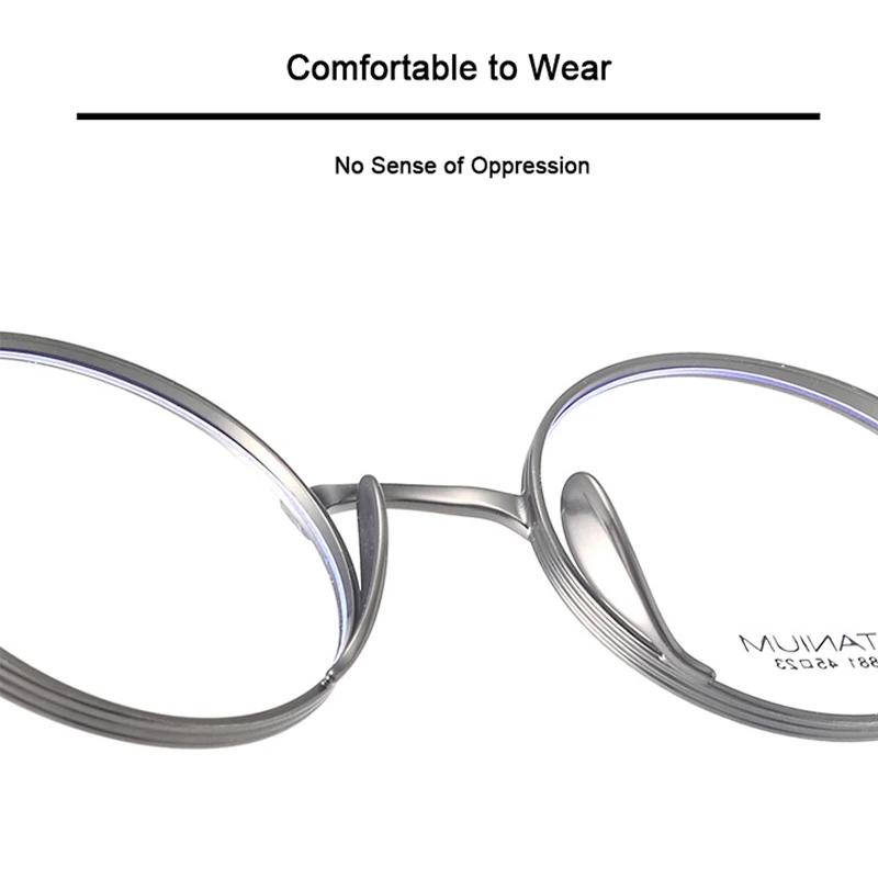 Japon marque Design KMN101 hommes femmes photochromique pur titane cadre rond lunettes faites à la m