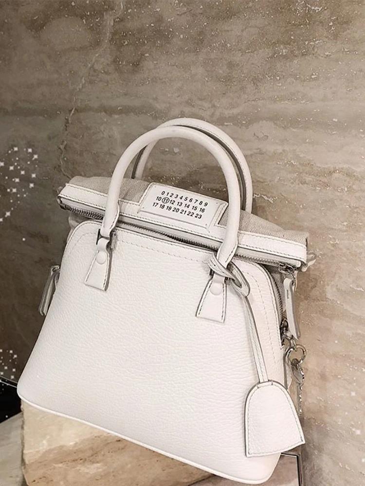 Sac à coque de créateur unique, sac à bandoulière irrégulier noir et blanc, sac à main à bandoulière