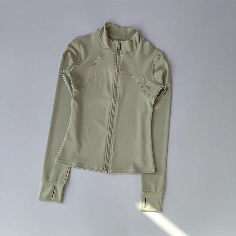 Veste de sport à fermeture éclair pour femmes, combinaisons de Yoga, coupe cintrée, entraînement pou