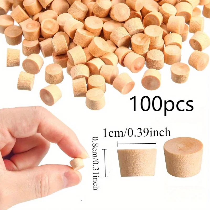 Bouchons de trou de vis en liège à tête plate, 100 pièces, Grain de bois hollandais, travail du bois