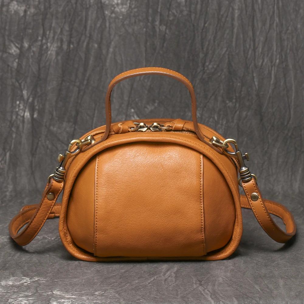 LUOKIR – sac à bandoulière en cuir véritable pour femmes, couche supérieure en peau de vache, sac à 