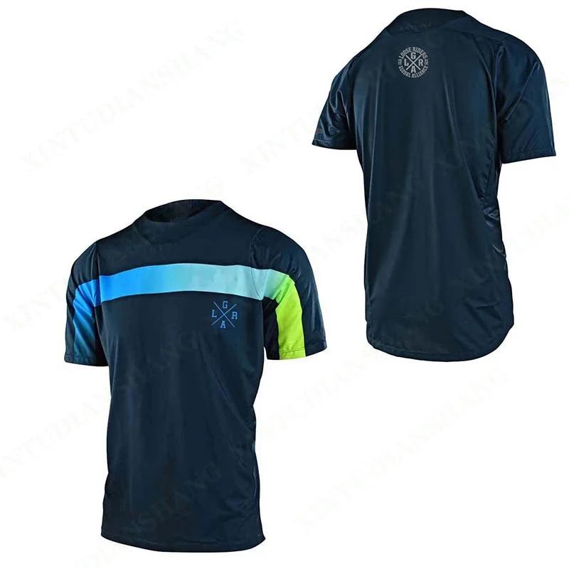Maillot à manches 3/4 pour homme, VTT, MX, cyclisme de montagne, chemise d'endurance, DH, moto tout-
