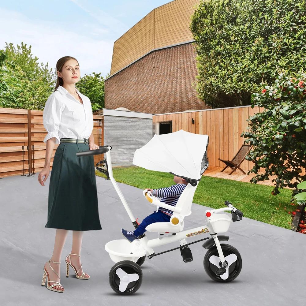 Tricycle multifonctionnel pour bébé - Pliable et portable - Siège respirant - Convient aux enfants d