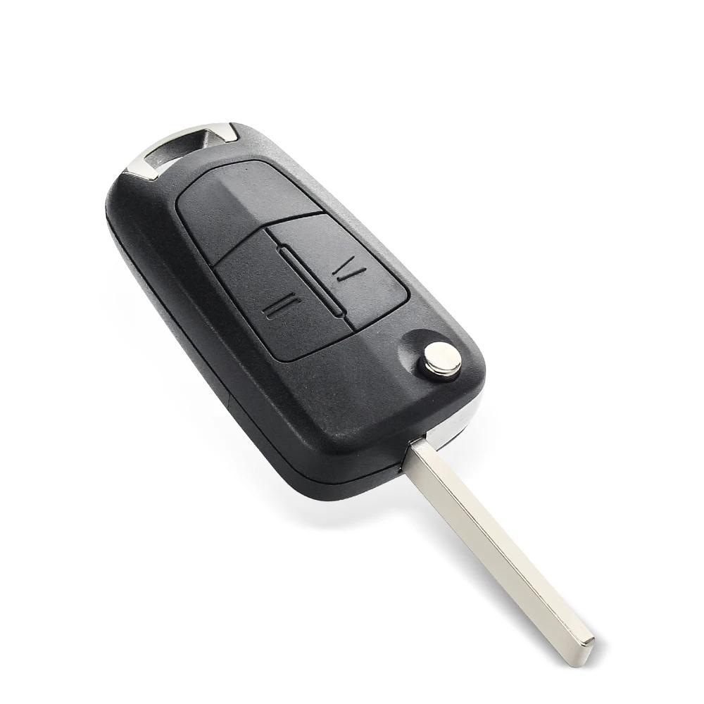 KEYYOU 10 pièces Flip télécommande pliante voiture porte-clés coque pour Vauxhall Opel Astra H Corsa
