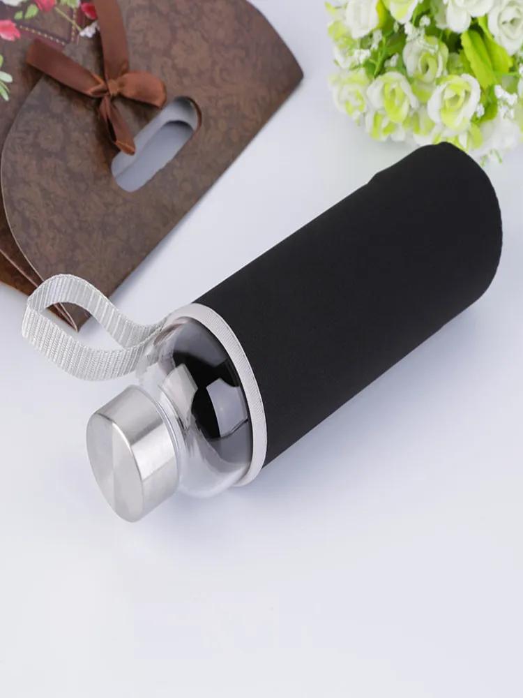 Bouteille de voyage de 550ml, bouteille d'eau en verre Portable incassable pour voiture, nouvel arri