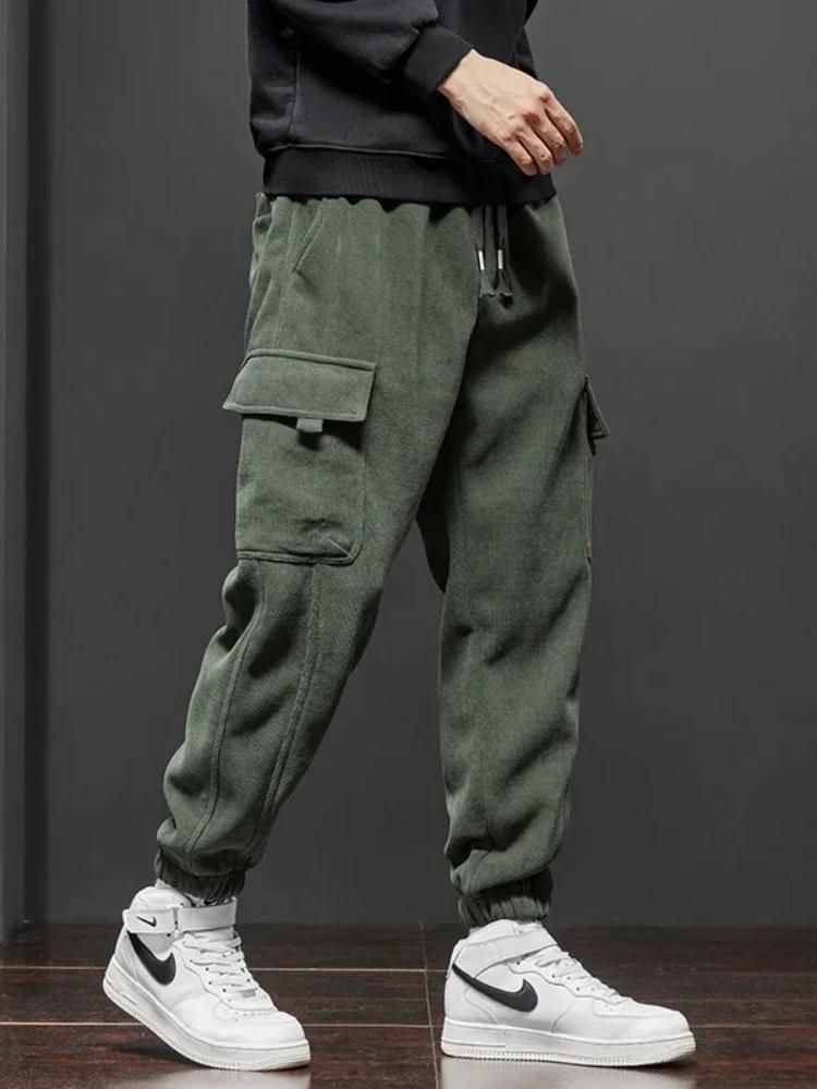 Pantalon décontracté à taille élastique pour homme, droit, proximité, wstring, harem, jogging, sport