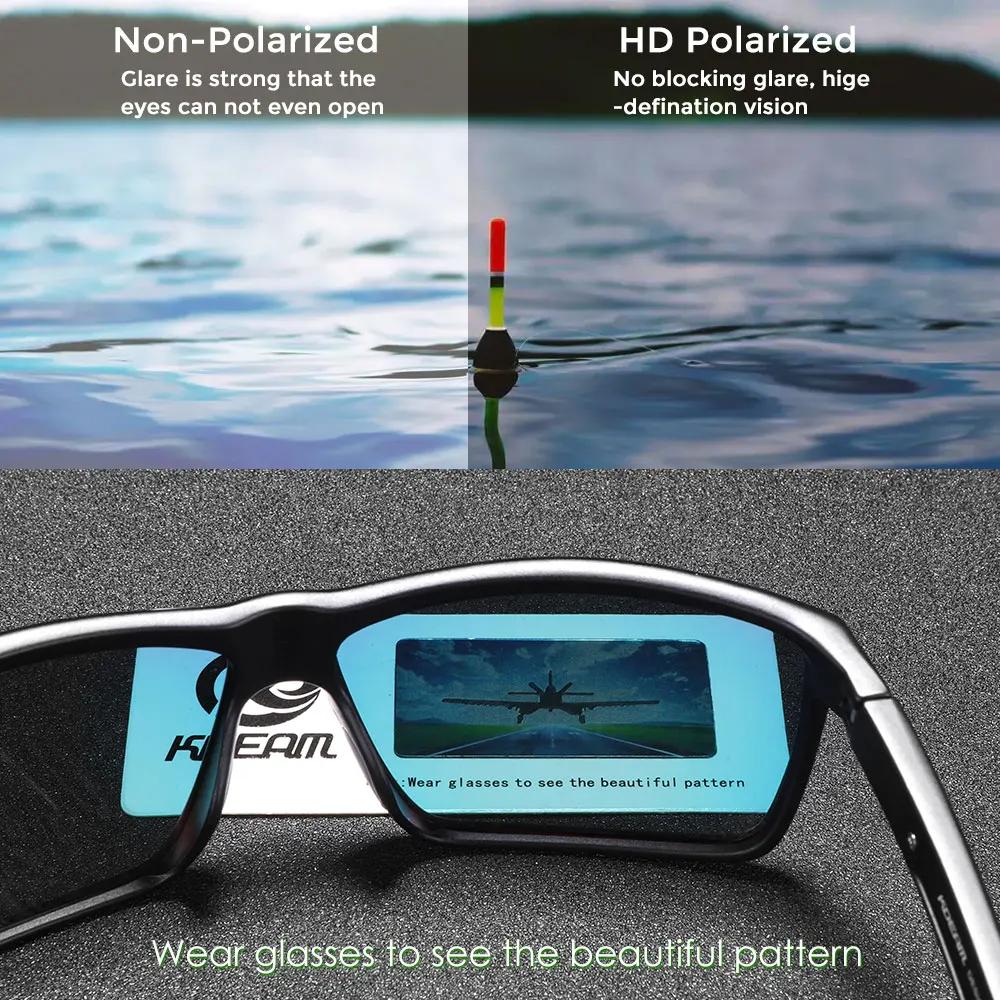 KDEAM-Lunettes de soleil polarisées à 100% ° KD029, protection UV, charnière à ressort intégrale et 