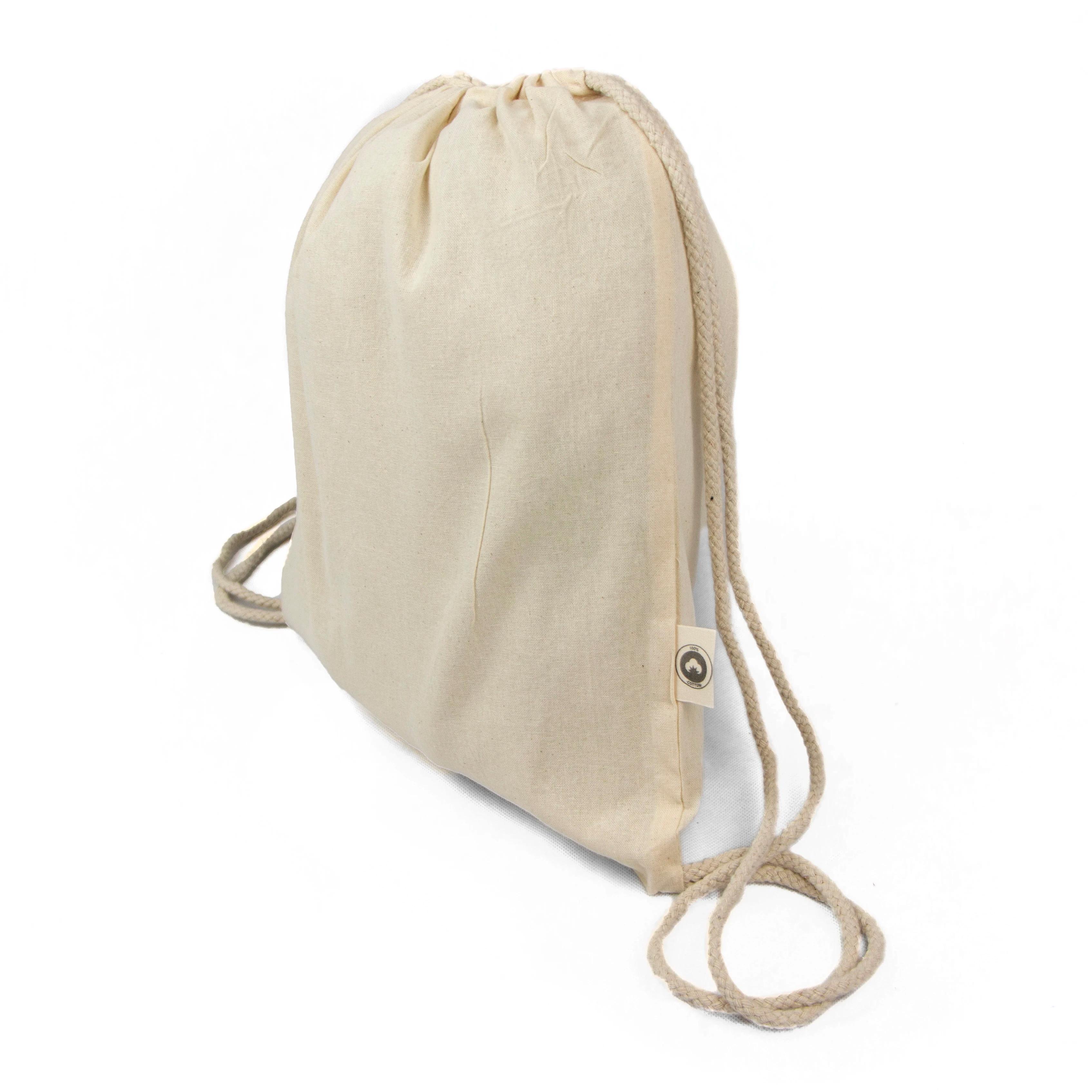 Sac à dos en coton naturel écologique avec fermeture à cordon, paquet de 50 sacs en tissu pour l'art