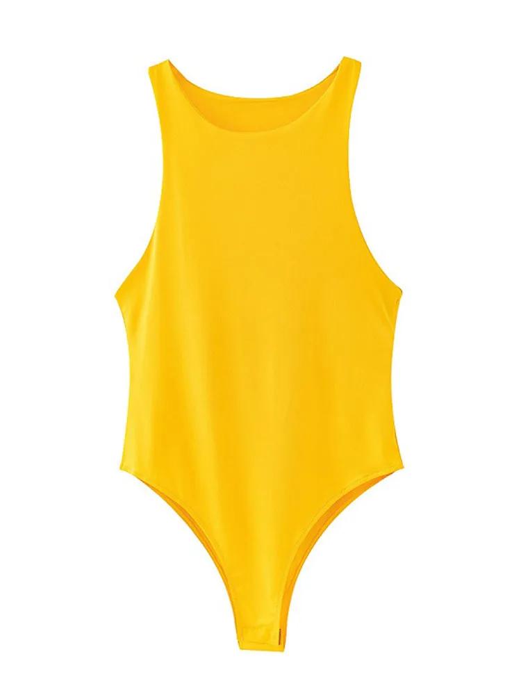 Été solide sexy moulante femmes body femme 8 couleur vert mince body décontracté chic dame club cour