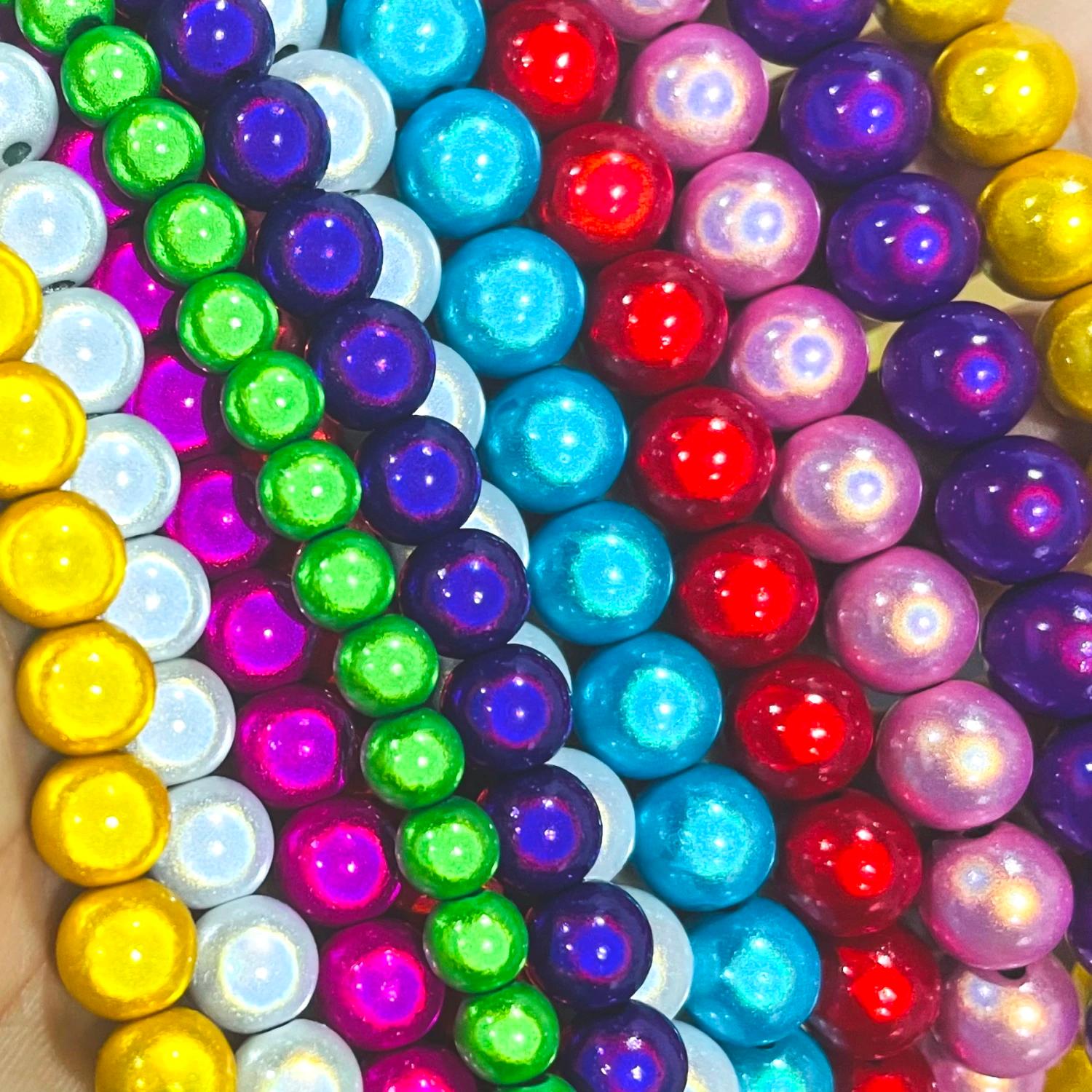 Perles réfléchissantes d'illusion 3D Miracle, 4-30mm, perles acryliques brodées pour la fabrication 
