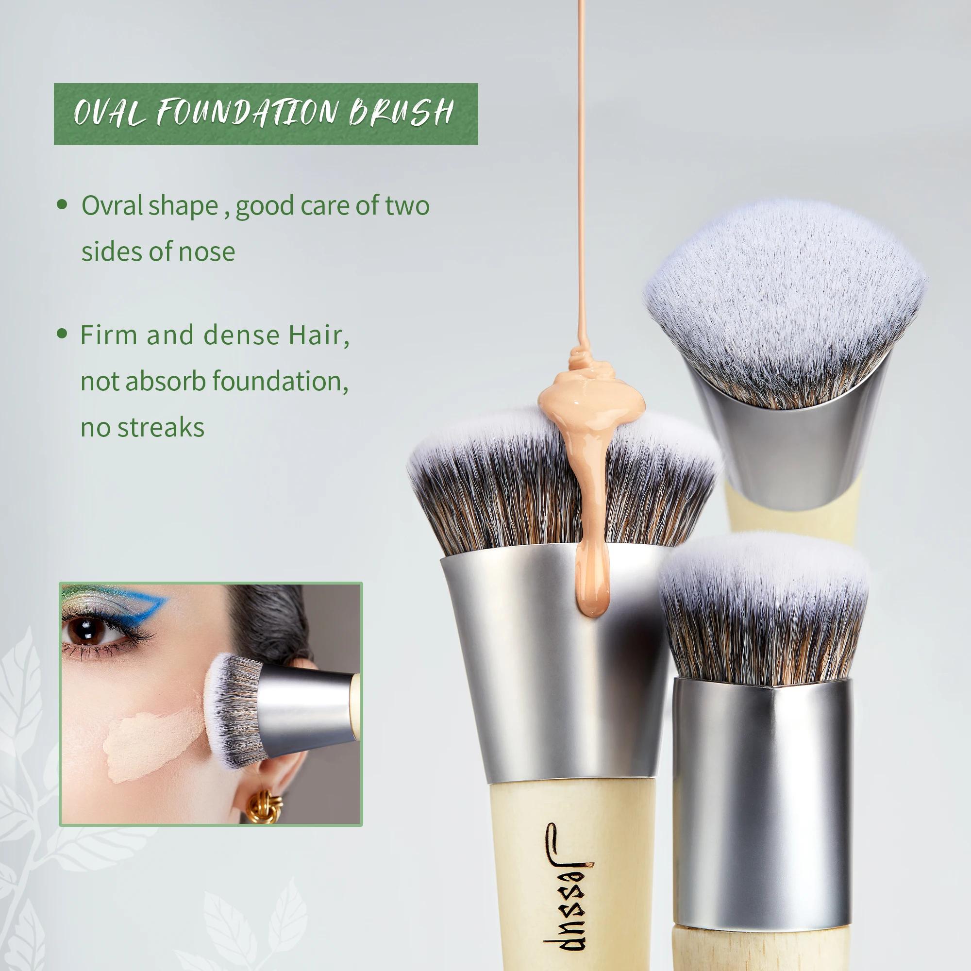 Jessup – ensemble de pinceaux de maquillage synthétiques Premium, poudre de fond de teint, correcteu