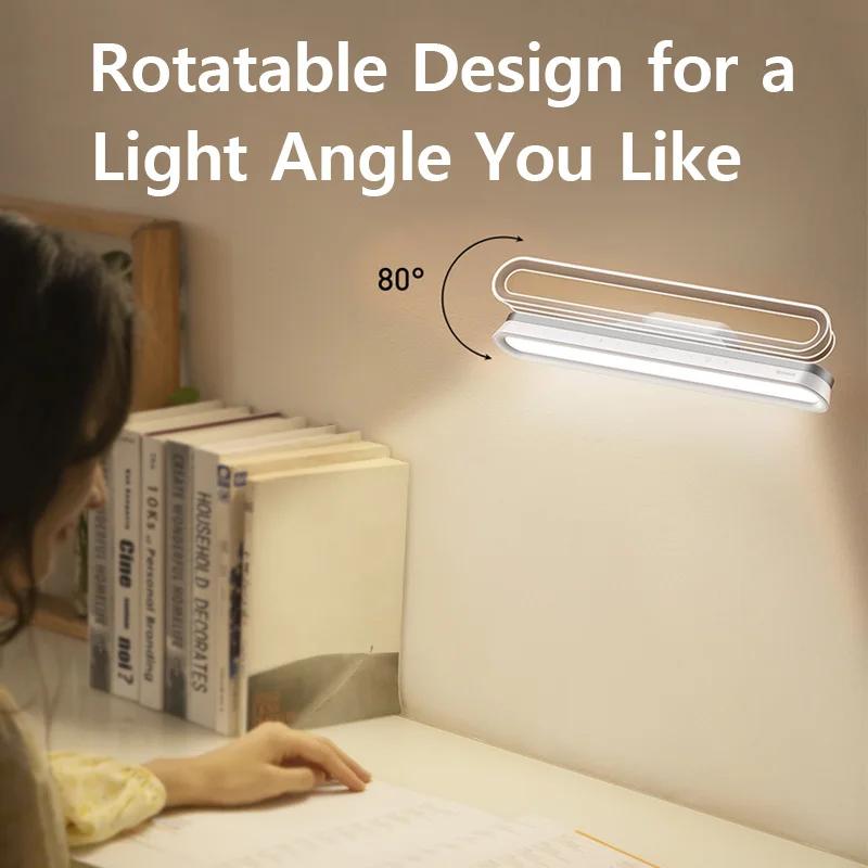 Baseus lampe de bureau magnétique suspendue lampe de Table LED rechargeable gradation continue armoi