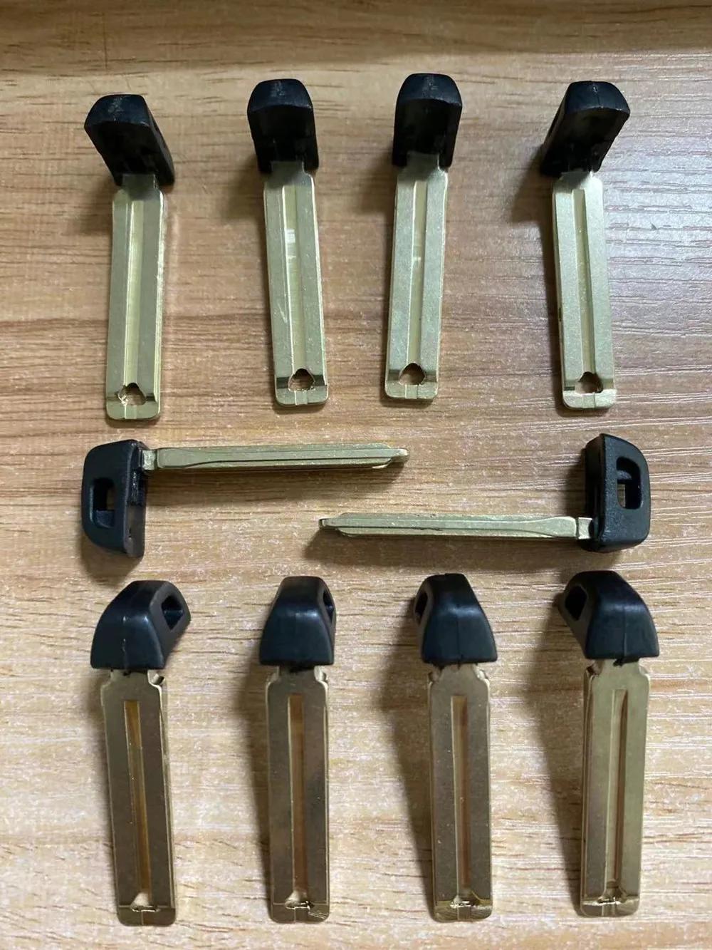 Keychannel 10 pièces lame de clé de voiture d'urgence télécommande intelligente insérer lame de clé 