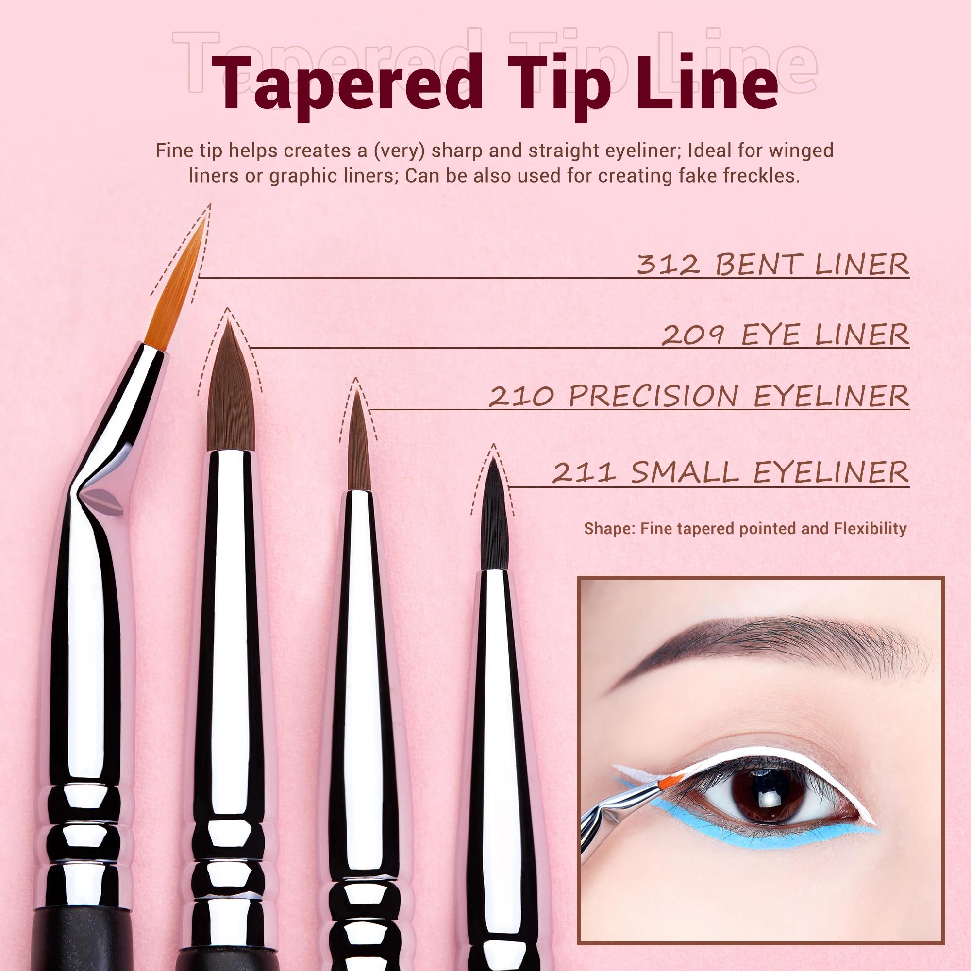 Jessup ensemble de pinceaux Eyeliner, 11 pièces pinceau Eyeliner professionnel, ensemble de pinceaux