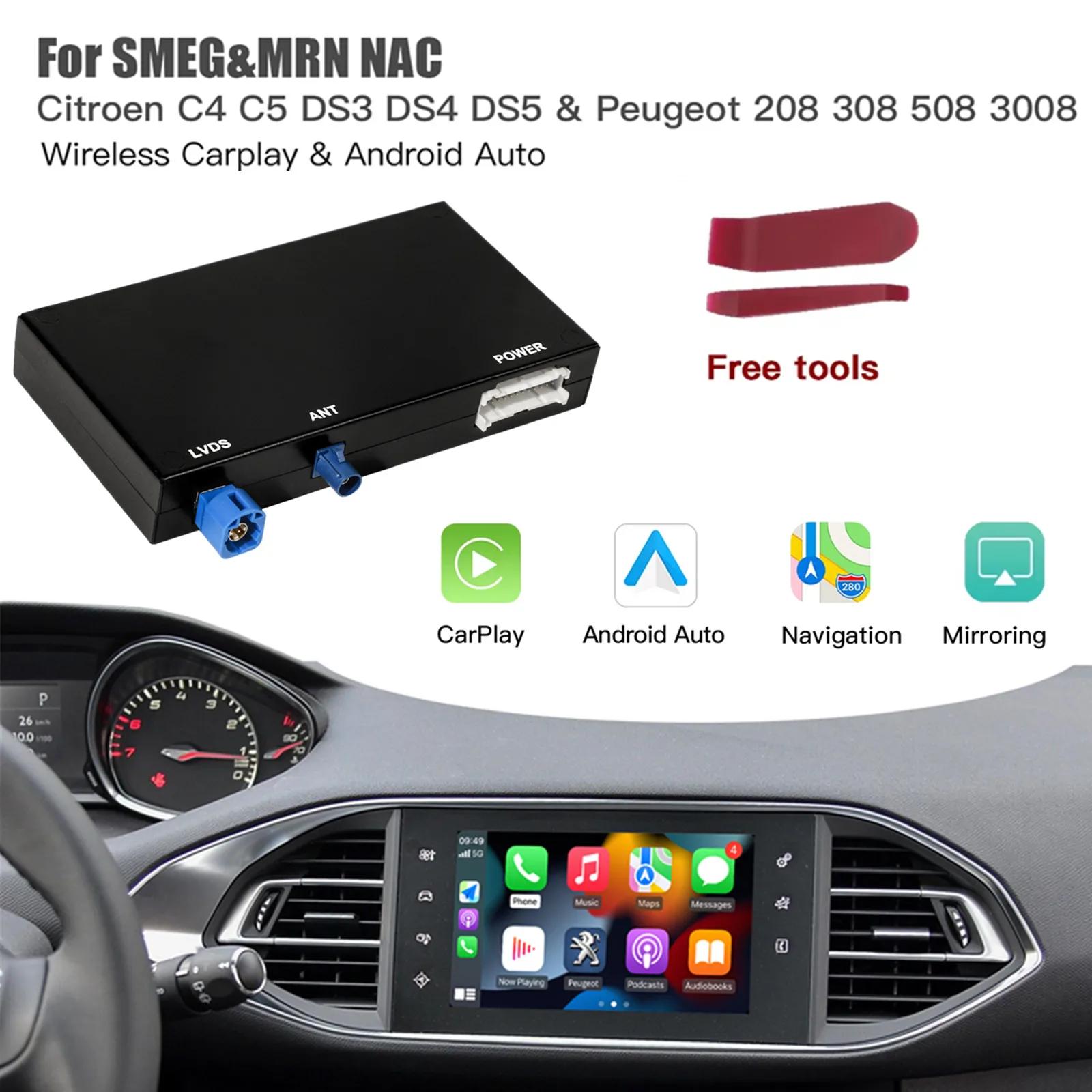 CARABC – boîte Carplay sans fil pour Peugeot citroën SMEG SMEG + Picasso C4 C5 DS4 DS3 308 508 208 3008, Module AirPlay Android Auto