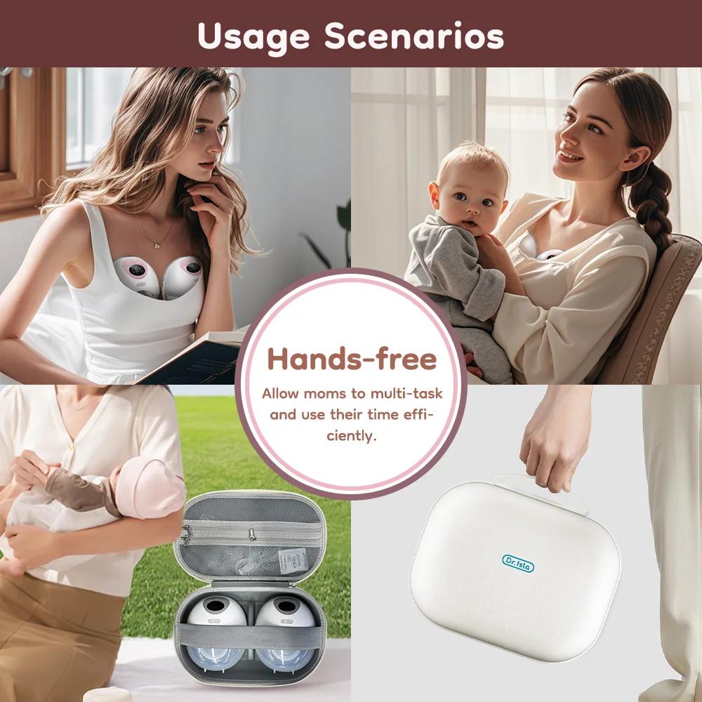 Tire-lait électrique portable MAMIJOY 4 modes 36 niveaux - Silencieux 35dB mains libres allaitement
