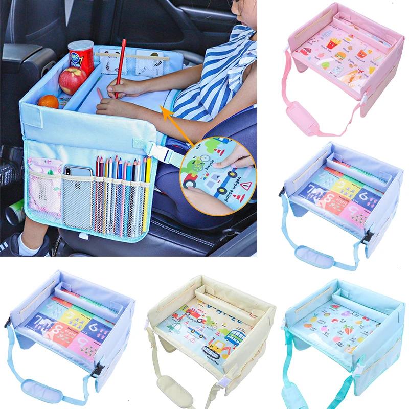 Table de Jeu Étanche pour Siège de Voiture, Siège de Voyage, Sécurité, Jouets Snacks, Porte-Gobelet, Poussette pour Bébé et Enfant