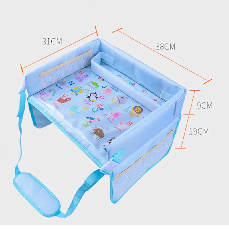 Table de Jeu Étanche pour Siège de Voiture, Siège de Voyage, Sécurité, Jouets Snacks, Porte-Gobelet, Poussette pour Bébé et Enfant