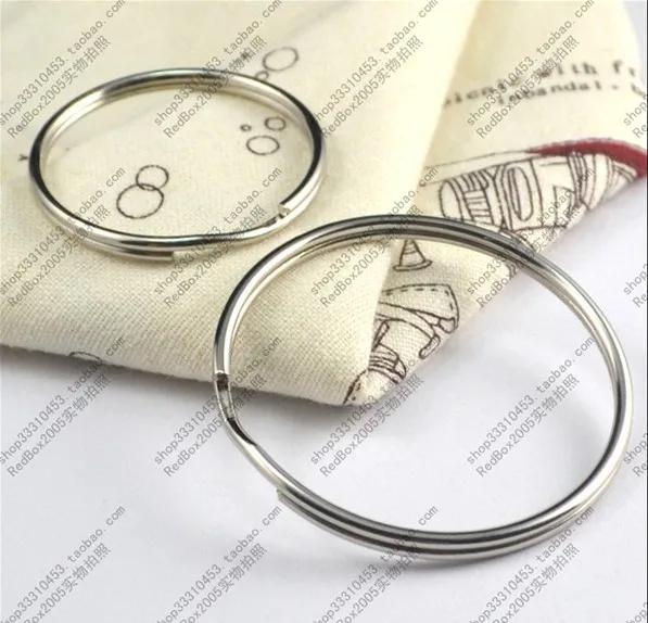 5 pièces qualité 40mm 45mm 50mm 57mm porte-clés anneau fendu ensemble robuste grand Nickel boucle de clé cerceau à ressorts