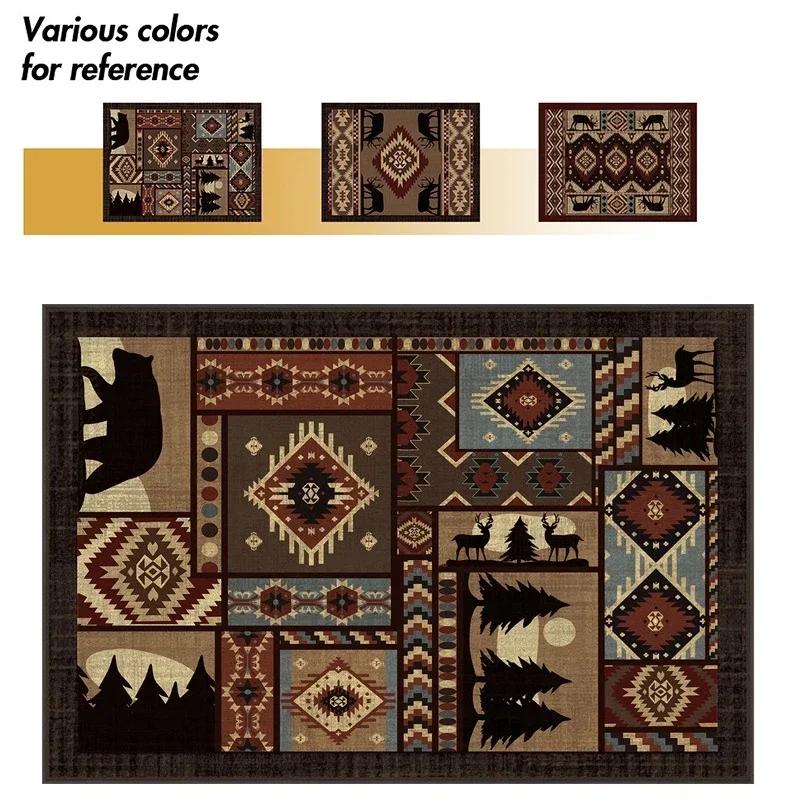 Tapis d'entrée de porte de style européen classique, matériau en polyester résistant aux virus de salle de bain, décoration de la maison, non ald D343