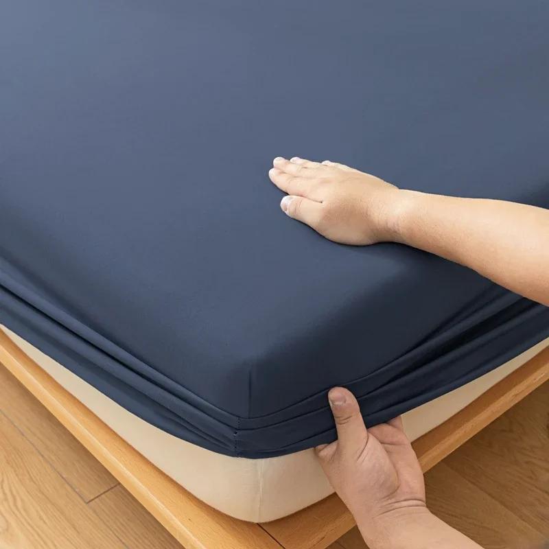 1 pièce de drap de lit mat de couleur unie