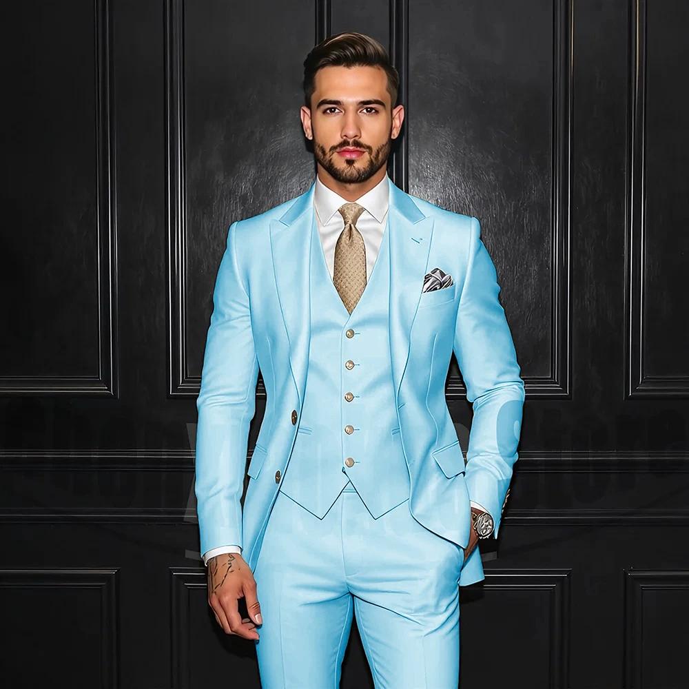 Ensemble de costume trois pièces Beige pour hommes