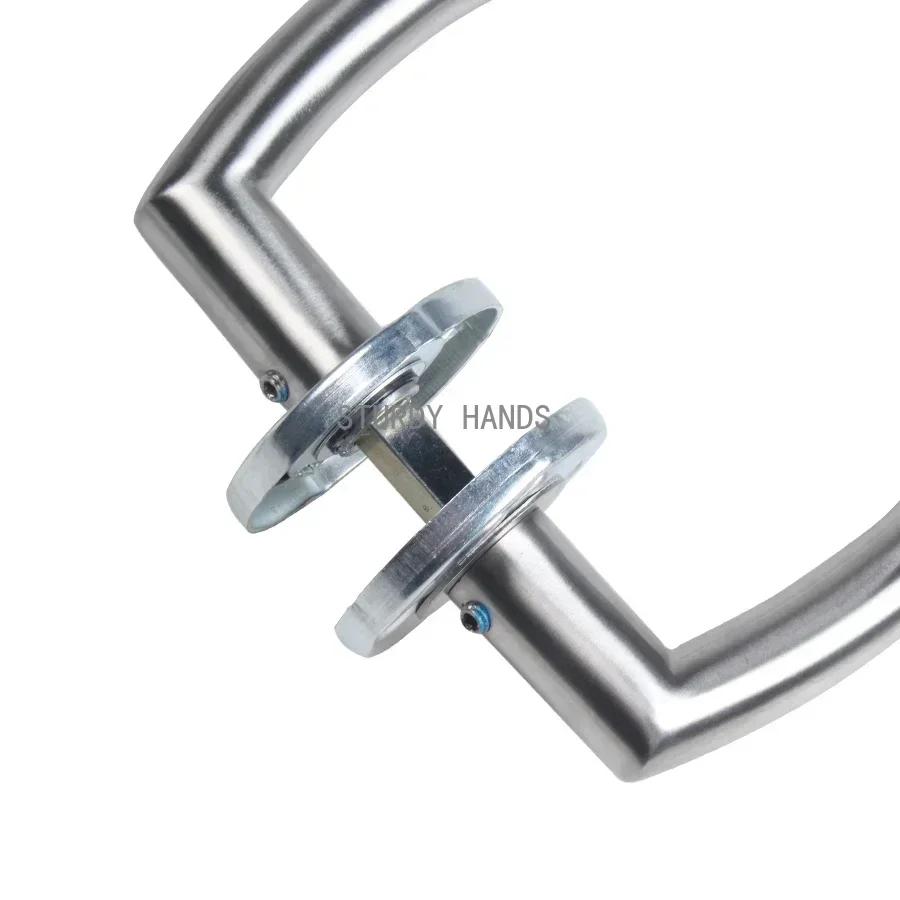 Ensemble de poignées de porte en acier inoxydable, intérieur de maison, serrure à levier, loquet réglable Durable, bouton de sécurité pour chambre à coucher et salle de bains