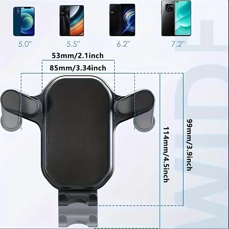 Support de Téléphone Portable pour Voiture, réinitialisation de Ventilation, Support de Cellule Mobile, Smartphone, GPS, 4.7-6.7 Pouces