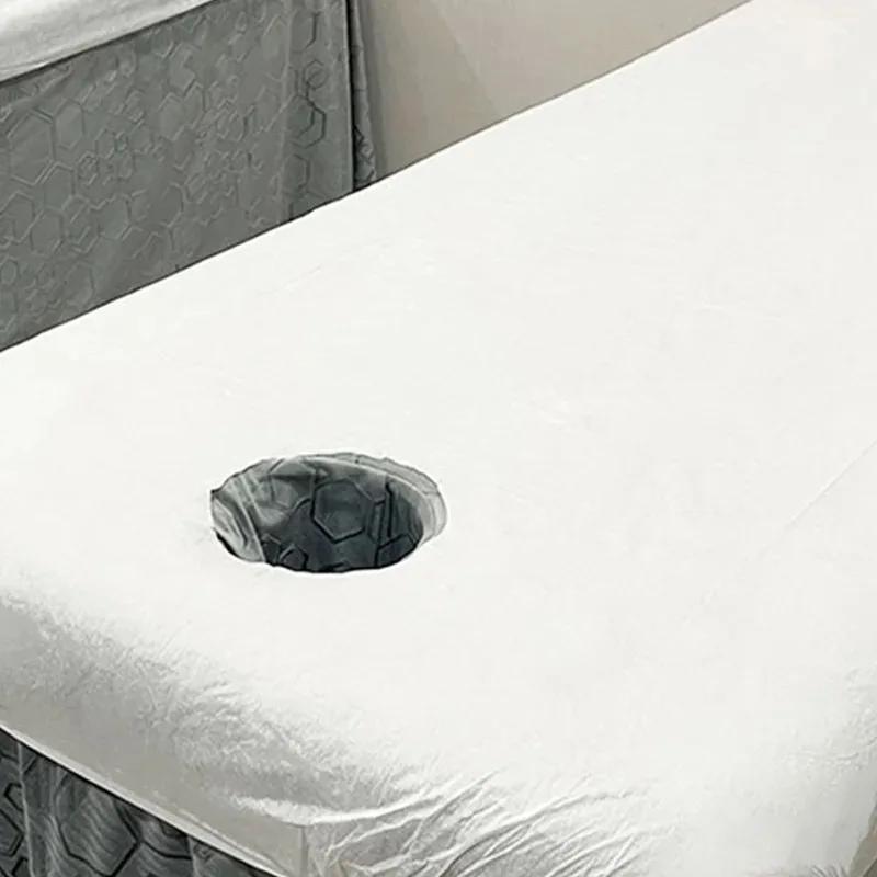 Couvre-lit élastique respirant en tissu non tissé doux pour salon de beauté