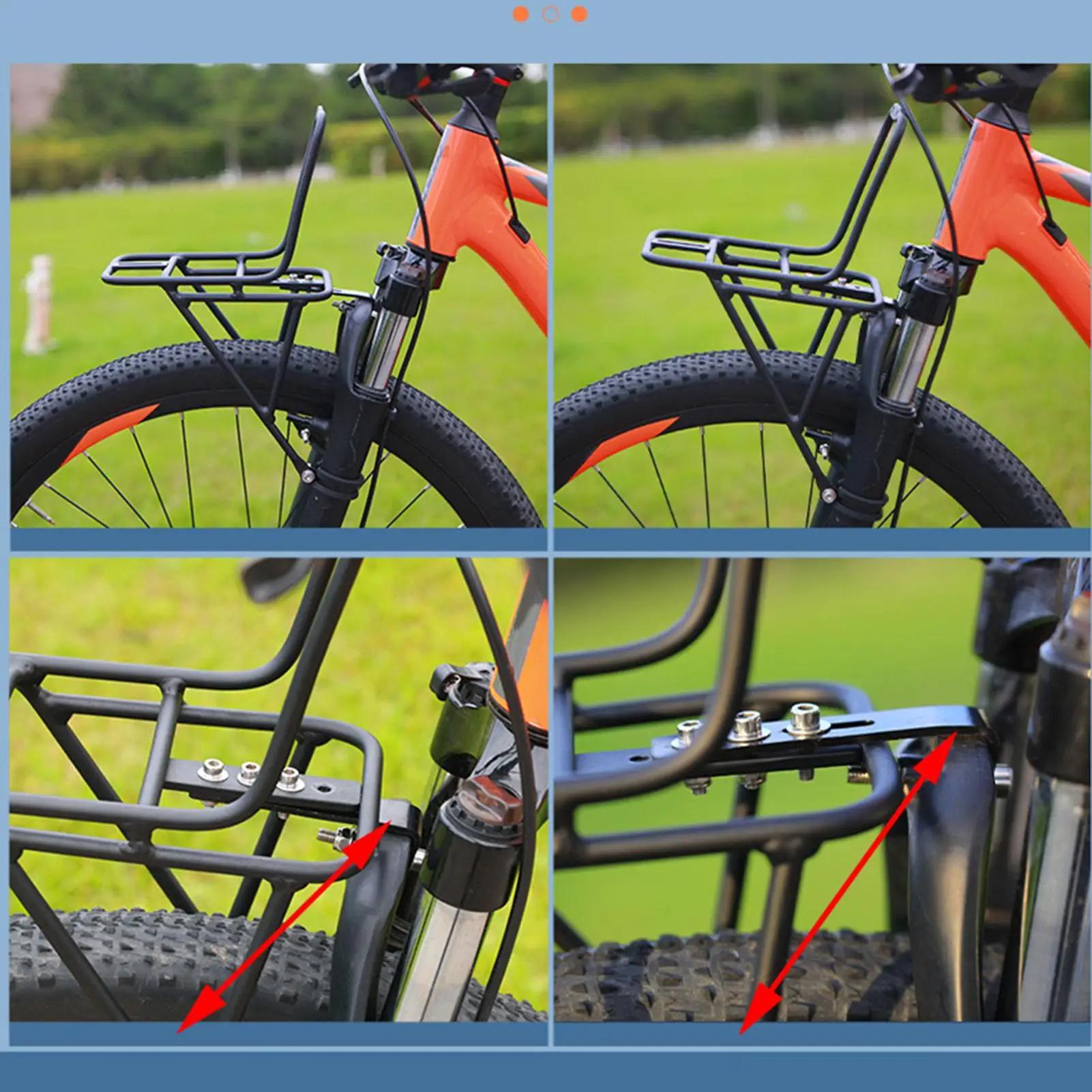 Porte-bagages avant de vélo en alliage d'aluminium pour VTT et vélo de route, support de transport pour bagages et pique-niques