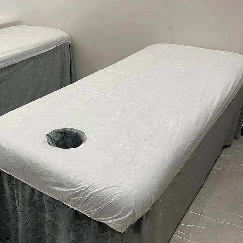 Couvre-lit élastique respirant en tissu non tissé doux pour salon de beauté