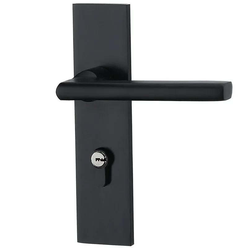 Poignée de porte robuste rétro pour chambre à coucher, couleur bois, pour cuisine, maison, porte en bois, meuble, serrure de porte en aluminium
