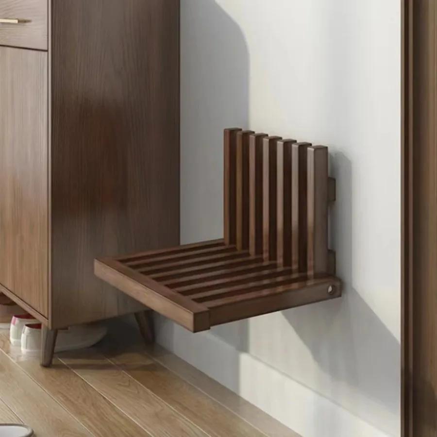Sièges de douche montés au mur chaise murale pliable en bois banc