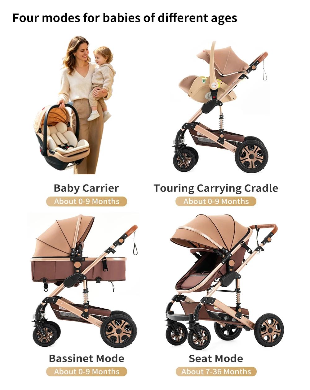 Siège auto combiné pour poussette bébé